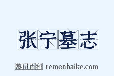 张宁墓志是什么意思的图片